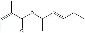 2-Methylisocrotonic acid 1-methyl-2-pentenyl ester 구조식 이미지