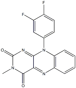 3-Methyl-10-(3,4-difluorophenyl)pyrimido[4,5-b]quinoxaline-2,4(3H,10H)-dione 구조식 이미지