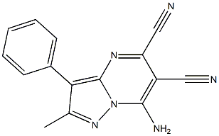 2-Methyl-3-phenyl-7-aminopyrazolo[1,5-a]pyrimidine-5,6-dicarbonitrile Structure
