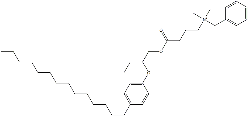 N,N-Dimethyl-N-benzyl-N-[3-[[2-(4-tetradecylphenyloxy)butyl]oxycarbonyl]propyl]aminium Structure