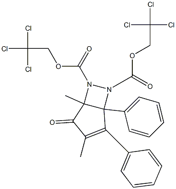 3,5-Dimethyl-4-oxo-1,2-diphenyl-6,7-diazabicyclo[3.2.0]hept-2-ene-6,7-dicarboxylic acid bis(2,2,2-trichloroethyl) ester 구조식 이미지