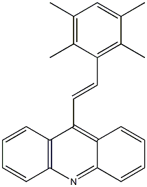 9-[(E)-2-(2,3,5,6-Tetramethylphenyl)ethenyl]acridine Structure