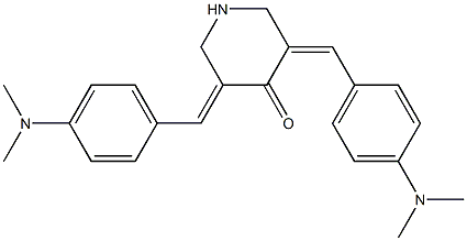3,5-Bis[4-(dimethylamino)benzylidene]piperidin-4-one 구조식 이미지