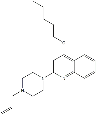 2-(4-Allylpiperazino)-4-(pentyloxy)quinoline 구조식 이미지