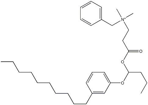 N,N-Dimethyl-N-benzyl-N-[2-[[1-(3-decylphenyloxy)butyl]oxycarbonyl]ethyl]aminium Structure