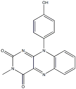 3-Methyl-10-[4-hydroxyphenyl]pyrimido[4,5-b]quinoxaline-2,4(3H,10H)-dione 구조식 이미지