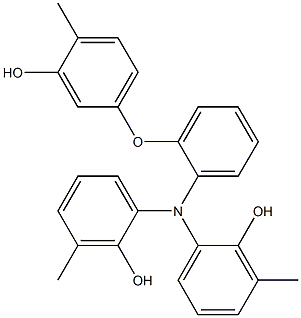 N,N-Bis(2-hydroxy-3-methylphenyl)-2-(3-hydroxy-4-methylphenoxy)benzenamine Structure