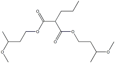 Propylmalonic acid bis(3-methoxybutyl) ester Structure