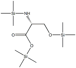 (R)-2-(Trimethylsilylamino)-3-(trimethylsilyloxy)propanoic acid trimethylsilyl ester 구조식 이미지