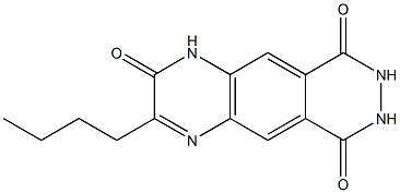 3-Butylpyridazino[4,5-g]quinoxaline-2,6,9(1H,7H,8H)-trione 구조식 이미지