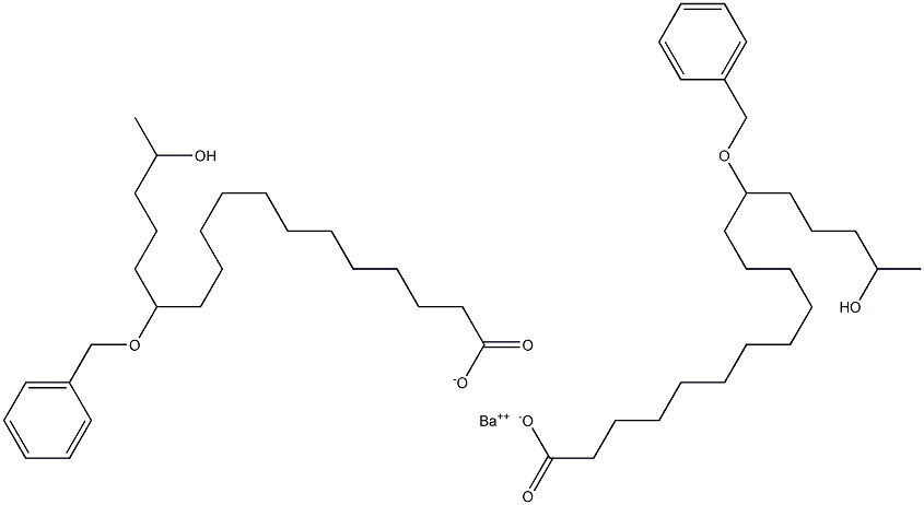 Bis(13-benzyloxy-17-hydroxystearic acid)barium salt 구조식 이미지