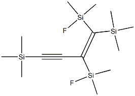 (E)-1,4-Bis(trimethylsilyl)-1,2-bis(fluorodimethylsilyl)-1-buten-3-yne Structure
