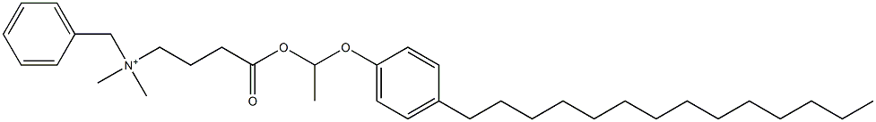 N,N-Dimethyl-N-benzyl-N-[3-[[1-(4-tetradecylphenyloxy)ethyl]oxycarbonyl]propyl]aminium 구조식 이미지