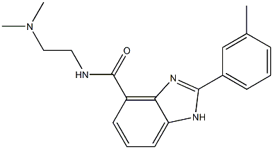 2-(3-Methylphenyl)-N-[2-(dimethylamino)ethyl]-1H-benzimidazole-4-carboxamide 구조식 이미지