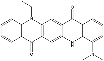 4-(Dimethylamino)-12-ethyl-5,12-dihydroquino[2,3-b]acridine-7,14-dione Structure