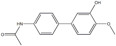 N-(3'-Hydroxy-4'-methoxy-1,1'-biphenyl-4-yl)acetamide 구조식 이미지