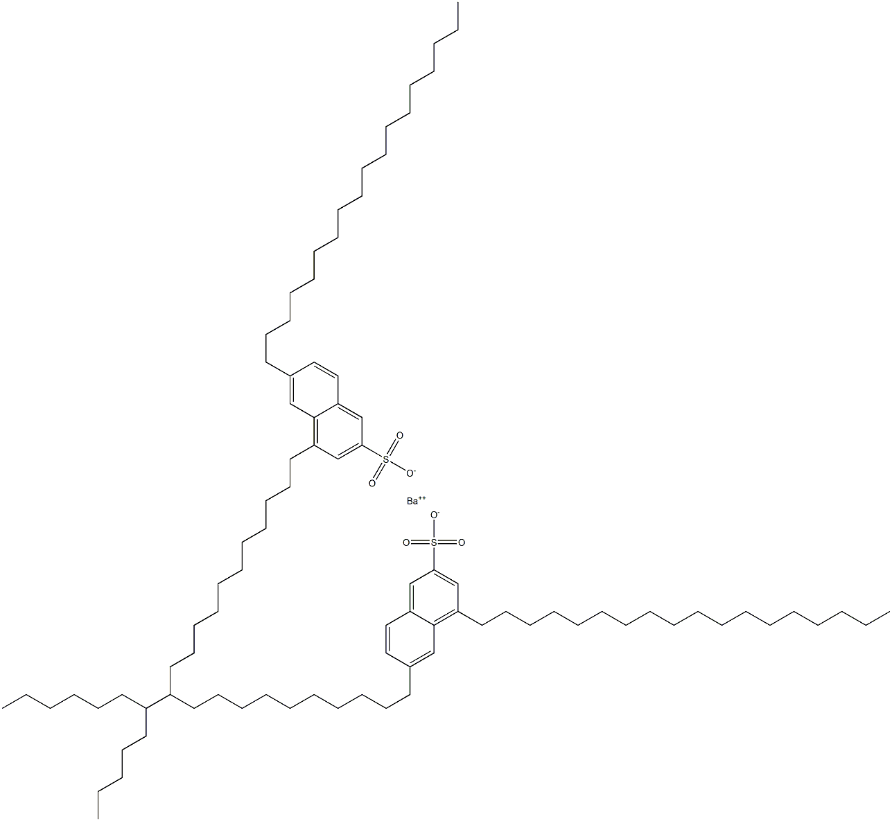 Bis(4,6-dioctadecyl-2-naphthalenesulfonic acid)barium salt 구조식 이미지