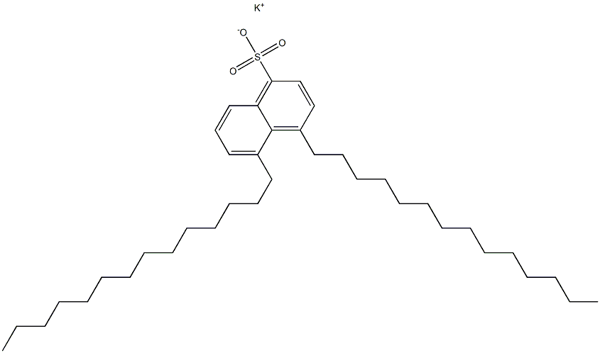 4,5-Ditetradecyl-1-naphthalenesulfonic acid potassium salt 구조식 이미지
