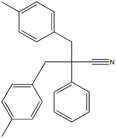 2-(p-Methylbenzyl)-2-phenyl-3-(p-tolyl)propiononitrile Structure