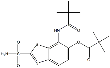 7-(Pivaloylamino)-6-(pivaloyloxy)benzothiazole-2-sulfonamide Structure