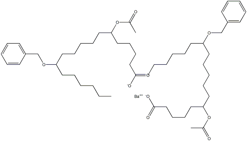 Bis(12-benzyloxy-6-acetyloxystearic acid)barium salt Structure