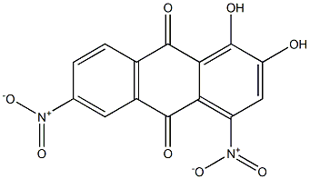 1,2-Dihydroxy-4,6-dinitroanthraquinone 구조식 이미지