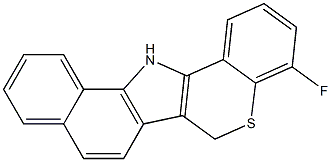 6,13-Dihydro-4-fluorobenzo[g][1]benzothiopyrano[4,3-b]indole Structure