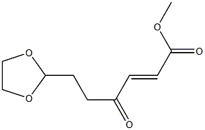 (E)-6-(1,3-Dioxolan-2-yl)-4-oxo-2-hexenoic acid methyl ester 구조식 이미지