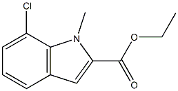 7-Chloro-1-methyl-1H-indole-2-carboxylic acid ethyl ester 구조식 이미지