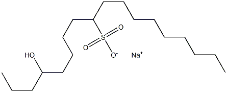 4-Hydroxyoctadecane-9-sulfonic acid sodium salt Structure