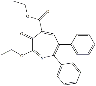 6,7-Diphenyl-2-ethoxy-3-oxo-3H-azepine-4-carboxylic acid ethyl ester Structure