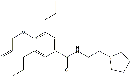 4-(Allyloxy)-3,5-dipropyl-N-[2-(1-pyrrolidinyl)ethyl]benzamide 구조식 이미지