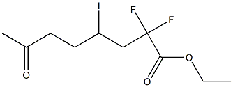 2,2-Difluoro-4-iodo-7-oxooctanoic acid ethyl ester Structure