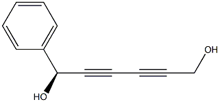 [S,(-)]-1-Phenyl-2,4-hexadiyne-1,6-diol Structure