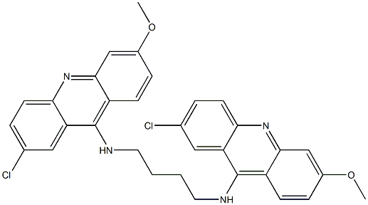 N,N'-Tetramethylenebis(2-chloro-6-methoxyacridin-9-amine) 구조식 이미지