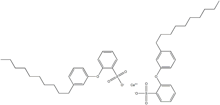 Bis[2-(3-decylphenoxy)benzenesulfonic acid]calcium salt Structure