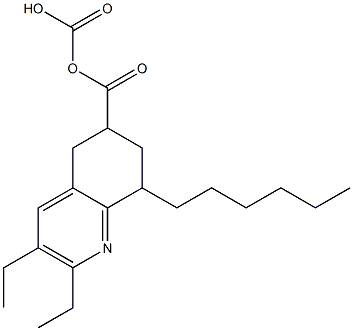 5,6,7,8-Tetrahydro-8-hexylquinoline-6,6-dicarboxylic acid diethyl ester 구조식 이미지