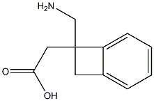 1-Aminomethyl-1,2-dihydrobenzocyclobutene-1-acetic acid Structure