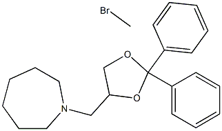 2,2-Diphenyl-4-hexamethyleniminomethyl-1,3-dioxolane methobromide 구조식 이미지