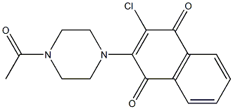 3-Chloro-2-[4-acetylpiperazino]-1,4-naphthoquinone Structure