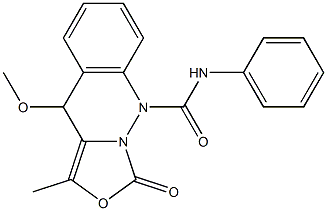 3-Methyl-4-methoxy-9-phenylcarbamoyl-4,9-dihydro-9,9a-diaza-1H-naphtho[2,3-c]furan-1-one Structure