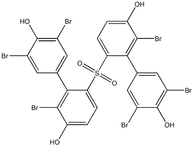 (3,5-Dibromo-4-hydroxyphenyl)(4-hydroxy-3-bromophenyl) sulfone Structure