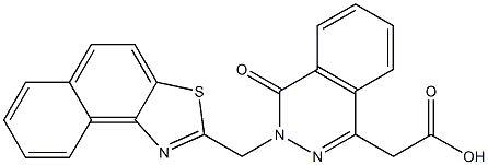 3,4-Dihydro-3-(naphtho[1,2-d]thiazol-2-ylmethyl)-4-oxophthalazine-1-acetic acid Structure