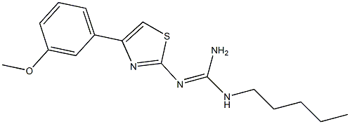 2-[[Amino(pentylamino)methylene]amino]-4-(3-methoxyphenyl)thiazole 구조식 이미지