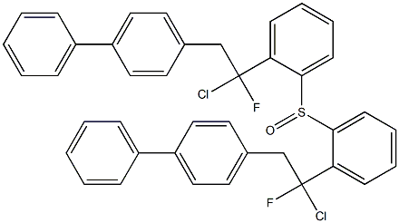 [1-Chloro-1-fluoro-2-(biphenyl-4-yl)ethyl]phenyl sulfoxide 구조식 이미지