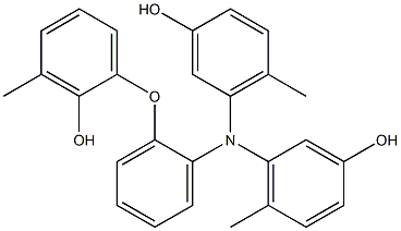 N,N-Bis(3-hydroxy-6-methylphenyl)-2-(2-hydroxy-3-methylphenoxy)benzenamine Structure