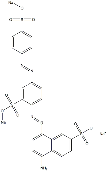 5-Amino-8-[2-(sodiooxysulfonyl)-4-[p-(sodiooxysulfonyl)phenylazo]phenylazo]-2-naphthalenesulfonic acid sodium salt Structure