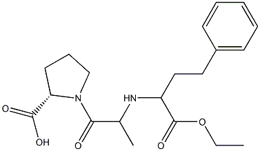 1-[2-(1-Ethoxycarbonyl-3-phenylpropylamino)propanoyl]-L-proline 구조식 이미지