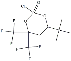 2-Chloro-4-tert-butyl-6,6-bis(trifluoromethyl)-1,3,2-dioxaphosphorinane 2-oxide 구조식 이미지
