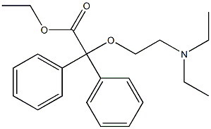 (2-Diethylaminoethoxy)diphenylacetic acid ethyl ester 구조식 이미지